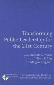 Tapa de Transforming public leadership for the 21st century