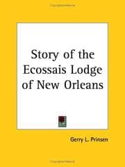 Tapa de Story of the Ecossais Lodge of New Orleans