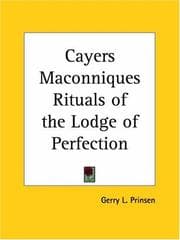 Tapa de Cayers Maconniques Rituals of the Lodge of Perfection