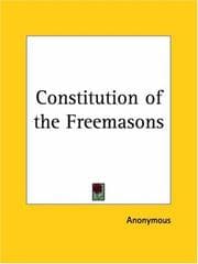 Tapa de Constitution of the Freemasons