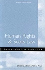Tapa de Human rights and Scots law