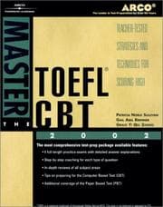 Tapa de Master the TOEFL CBT 2002 (Master the Toefl Cbt, 2002)