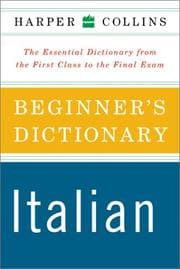 Tapa de Collins easy learning Italian dictionary