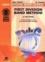 Tapa de First Division Band Method, Part 3 (B- Flat Clarinet) (First Division Band Course)