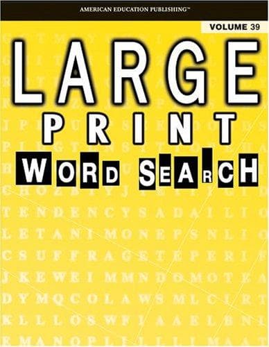 Tapa de Large Print Word Search