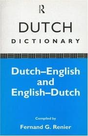Tapa de Dutch Dictionary