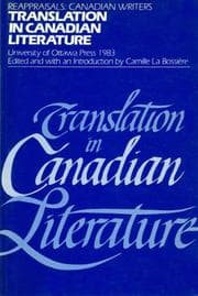 Tapa de Translation in Canadian Literature
