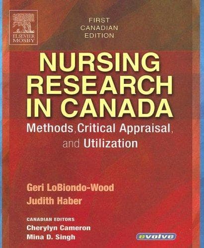 Tapa de Nursing research in Canada