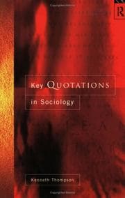 Tapa de Key quotations in sociology