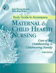 Tapa de Study guide to accompany Maternal and child health nursing