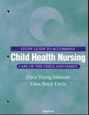 Tapa de Study guide to accompany Child health nursing