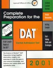 Tapa de Complete Preparation for the DAT, 2001