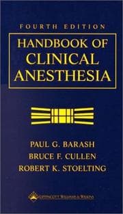 Tapa de Handbook of clinical anesthesia