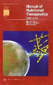 Tapa de Manual of nutritional therapeutics
