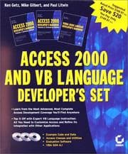 Tapa de Access 2000 and VB Language