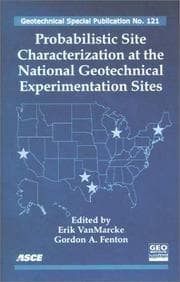 Tapa de Probabilistic site characterization at the National Geotechnical Experimentation Sites