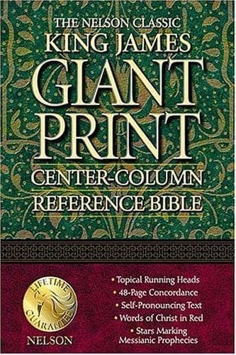 Tapa de Nelson Classic Giant Print Center-Column Reference Bible