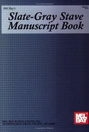 Tapa de Mel Bay's Slate Gray Stave Manuscript Book