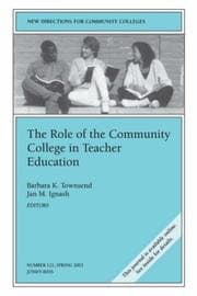 Tapa de The role of the community college in teacher education