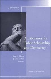 Tapa de A laboratory for public scholarship and democracy