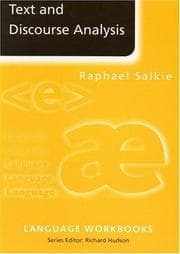Tapa de Text and discourse analysis