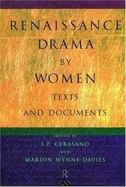 Tapa de Renaissance Drama by Women