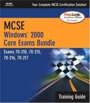 Tapa de MCSE Windows 2000 Core Exams Training Guide Bundle (Exams 70-210, 70-215, 70-216, 70-217) (2nd Edition) (Training Guide)