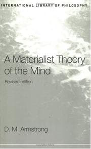 Tapa de A materialist theory of the mind