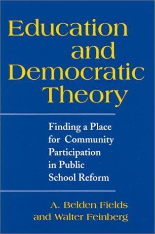 Tapa de Education and Democratic Theory