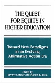 Tapa de Quest for Equity in Higher Education