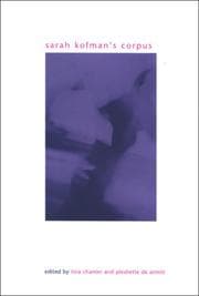 Tapa de Sarah Kofman's corpus