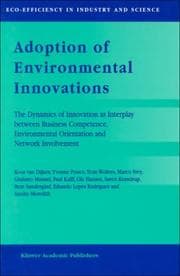 Tapa de Adoption of environmental innovations