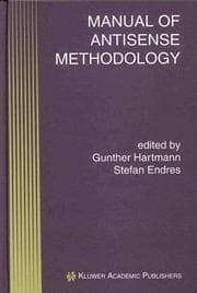 Tapa de Manual of antisense methodology