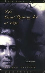 Tapa de The great Reform Act of 1832