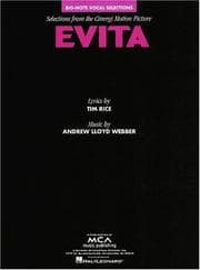 Tapa de Evita - Big Note Vocal Selections from the Cinergi Mo
