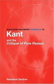 Tapa de Routledge Philosophy GuideBook to Kant and The Critique of Pure Reason
