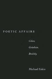 Tapa de Poetic Affairs: Celan, Grunbein, Brodsky (Verbal Art: Studies in Poetics)