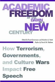 Tapa de Academic Freedom at the Dawn of a New Century