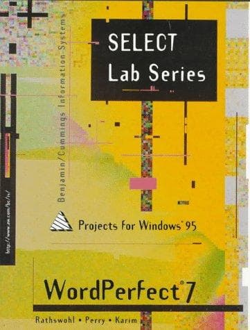 Tapa de Wordperfect 7 Projects for Windows 95