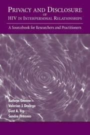Tapa de Privacy and disclosure of HIV in interpersonal relationships