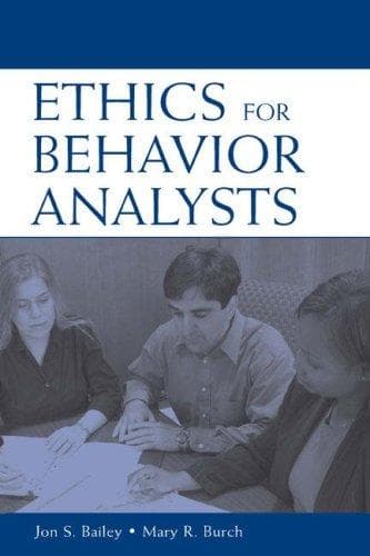 Tapa de Ethics for behavior analysts