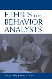 Tapa de Ethics for behavior analysts