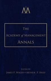 Tapa de The Academy of Management annals