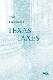Tapa de Guidebook to Texas Taxes, 2003