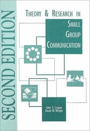 Tapa de Theory and Research in Small Group Communication