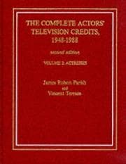 Tapa de The Complete Actors' Television Credits, 1948-1988
