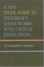 Tapa de A New Study Guide to Steinbeck's Major Works, with Critical Explications