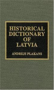 Tapa de Historical dictionary of Latvia