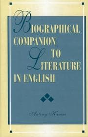 Tapa de Biographical companion to literature in English