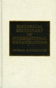 Tapa de Historical dictionary of international organizations